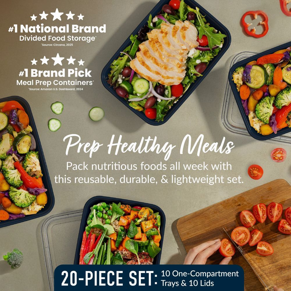 Bentgo Prep 1-Compartment Meal Prep Containers (20-Piece) - Image 57